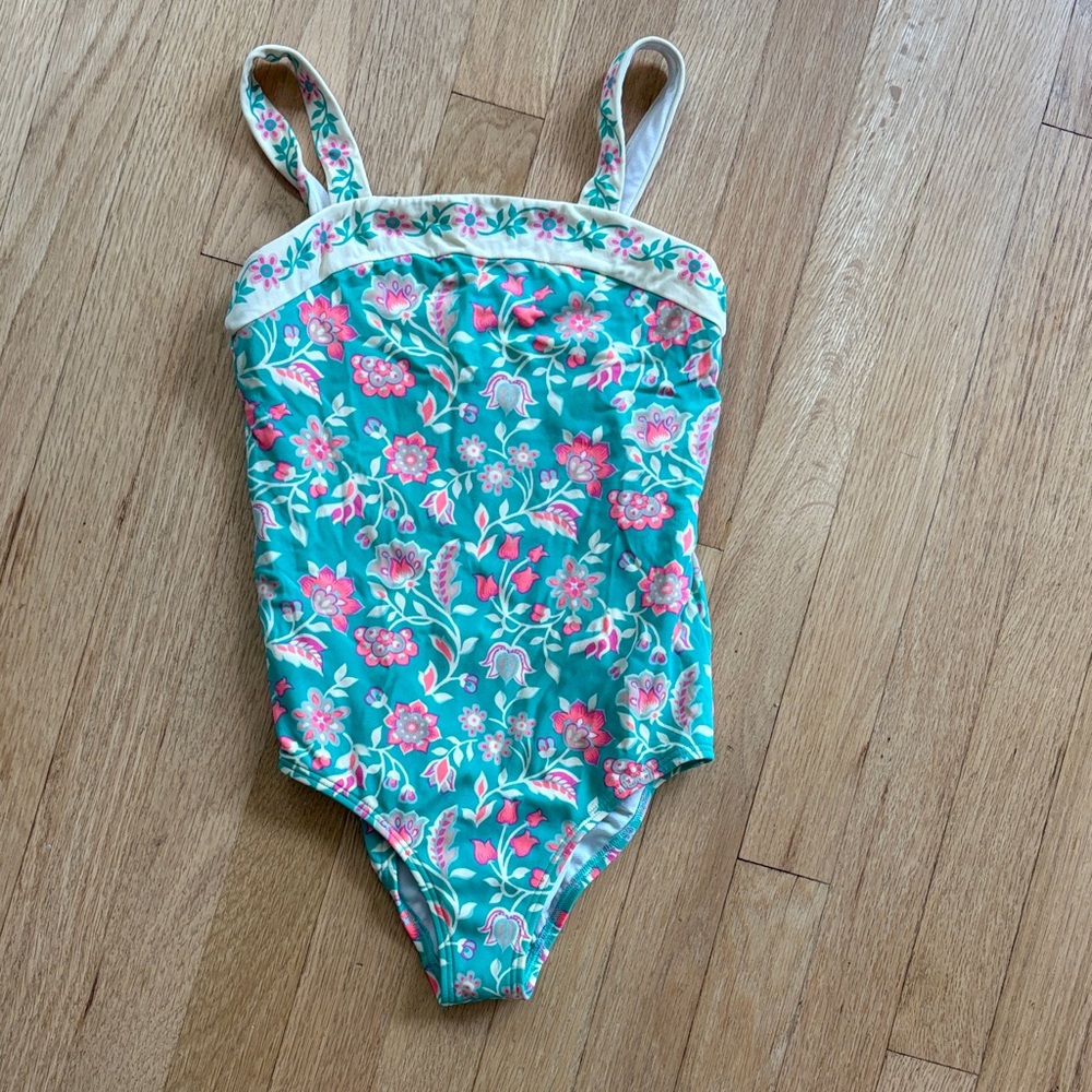 Boden Kids One Piece Swimwear - Teal and Pink Floral